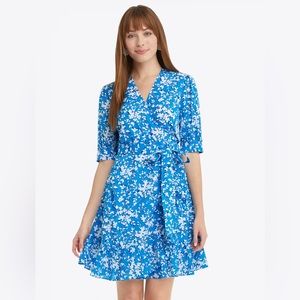 EUC Draper James Wynonna Wrap dress in bluebell floral